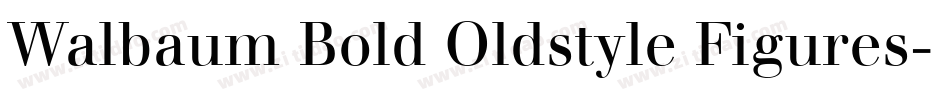 Walbaum Bold Oldstyle Figures字体转换